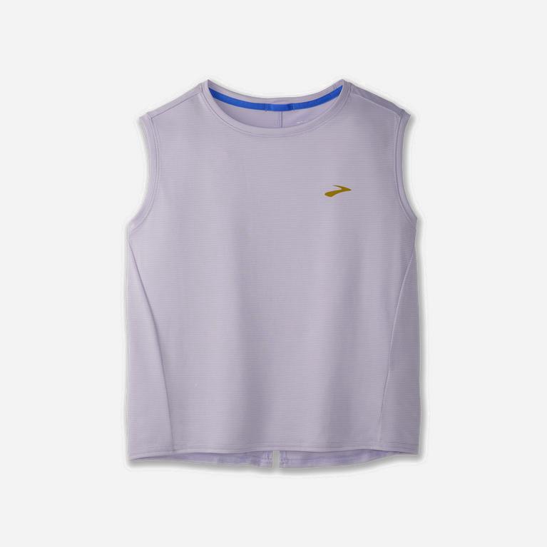 Brooks Run Within Israel - Women's Running Tank Top - Violet Dash/Bluetiful/Lavender Purple (02865-S